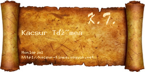 Kacsur Tímea névjegykártya